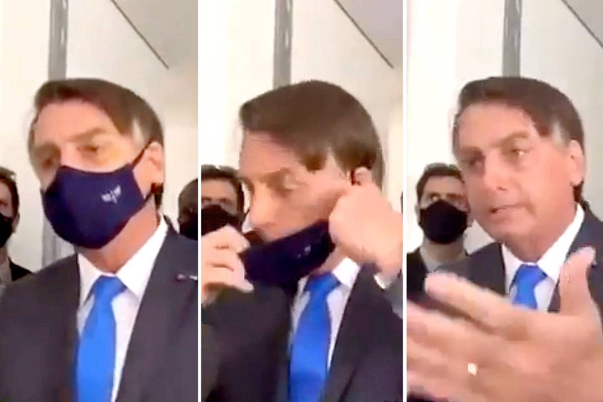 Furioso, Bolsonaro tira máscara, manda repórter e equipe calarem a boca, reclama da CNN e ataca a Globo; veja